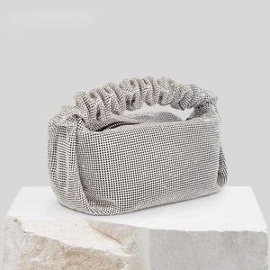 Umhängetaschen, glänzende Strass-Abendkupplungen, Geldbörsen für Damen, Trend 2023, neue, elegante, gefaltete Griffe, luxuriöse Kristall-Hochzeitshandtaschen, hohe Qualität, 230426