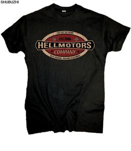 T-shirt da uomo 100% cotone per uomo Camicie Hellmotors T-shirt vintage per motociclista US Car V8 Und Rockabilly Cooler Look Stampa T-shirt 230511