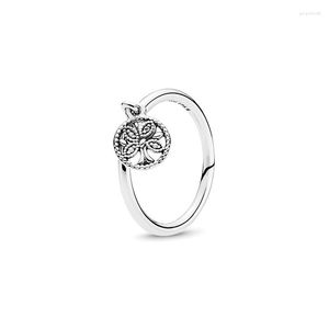 Кластерные кольца LR Семейное дерево жизни 925 Серебряное кольцо стерлингового кольца винтажное кастрюлю из -за изящные женщины прекрасные украшения для юбилейной девушки 2023