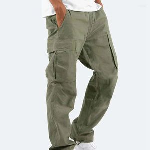 Erkek pantolonları 2023 Mem çok cepler ilkbahar yaz kargo erkekler Streetwear fermuar bacak sıska iş Joggers pamuklu günlük pantolon