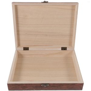 Подарочная упаковка небольшие деревянные ювелирные украшения контейнер для хранения незаконченных шкаф