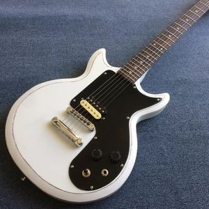 Yarı parlak bitiş Alpine Beyaz Elektro Gitar Krom Donanım Ton Profesyonel Köprüsü