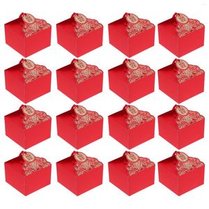 Hediye sargısı kutusu düğün şeker kutuları kağıt lehine parti konteyneri çikolata muamelesi Kırmızı xi malzemeleri paketleme kurabiye