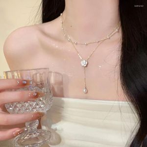 Zincirler Camellia bilezikleri kadın basit mücevher bilezik mücevher moda unisex el yapımı anime altın renk çinko alaşım kol bandı