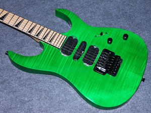 Fabrika özelleştirilmiş yeni yeşil elektro gitar, Floyd Rose Vibrato Sistemi