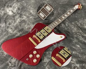 Elektro Gitar Metalik Kırmızı Renk HHH Pikaplar Beyaz Pickguard Gül Ağacı Klavye Beyaz Bağlama Ayarı O Mastik Köprü