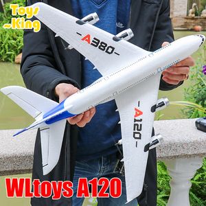 Elektrik/RC Uçak WLTOYS XK A120 RC Uçak 3CH 2.4G EPP Uzaktan Kumanda Makinesi Uçak Sabit Kanatlı RTF A380 RC Uçak Modeli Çocuklar İçin Açık Hava Oyuncak 230512