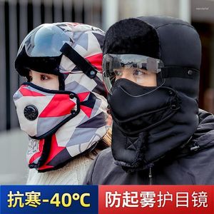 Beanies Beanie/Kafatası Kapakları Şapka Erkek Kış Açık Bisiklet Sıcak Lei Feng Kadın Soğuk Kanıt Elektrikli Bisiklet Pamuk Hatbeanie/Kafatası Wend22
