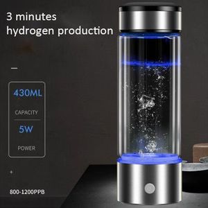 Cihazlar Taşınabilir Hydrogenrich Su Şişesi Alkalin Lonizer Hidrojen Suyu Jeneratör Maker Şarj Edilebilir Su Şişesi AntiAma