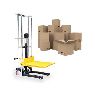 Manual Hydraulic Stacker Lift Truck, Platform Forklift for Light Luggage, Durable Load-Bearing Unloading Cart