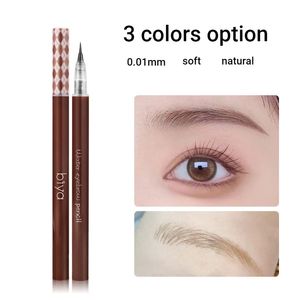 Biya Water Liquid Eyebrow Pencil Altra Thin Head Водонепроницаемая ручка для бровей Защита от пота Легко носить Подводка для глаз Лежащая ручка тутового шелкопряда