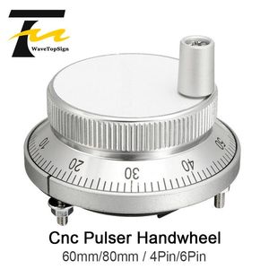 Handwiel CNC Pulser El Çarkı 5V 60mm 80mm 100ppr Manuel Puls Jeneratörü El Çark Makinesi Döner Kodlayıcı Elektronik 4pins 6pins