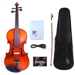 Yinfente Acoustic Electric Violte 16 -дюймовый клен+еловый ручной корпус+Bow #El1