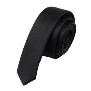 Tie Women's Men's 3CM Ultra Narrow Pure Black Shirt Decoration with Handmade Fine Ties Wholesale