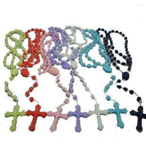 Цепочки творческие мужчины и женщины ювелирные украшения католическое розарийное ожерелье перекрестное религиозные световые вечеринки дары дети