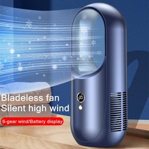 Fan Hanehalkı Masası Sessiz Bladess Elektrikli Fan USB Şarj Edilebilir 2000mAh Pil İşaretli Ayakta Soğutma Fanı 6speed Ayarlandı