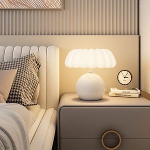 Masa lambaları Başucu lambası gece ışığı Tam Spektrum Göz Koruma Masası Basit Modern Ev Yatak Odası Seramik Rotomolding