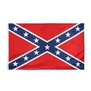 Banner Flags Doğrudan Fabrika Toptan 3x5fts Rebel Konfederasyon Bayrağı Dixie South Alliance İç Savaş Amerikan Tarihi 90x150cm Drop D DHKSS