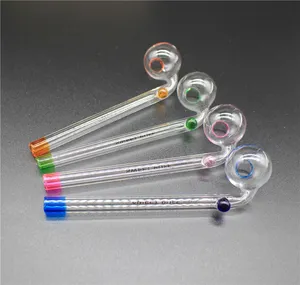 Оптовая спрей цветовой стеклянная масляная труба вода труба мини -красочная стеклянная ручная труба