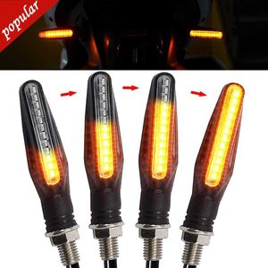 New 1/2PCS LED Motorcycle Turn Signals Light 12 SMD Tail Flasher Flowing Water Blinker IP68 Bendable Motorcycle Flashing Lights