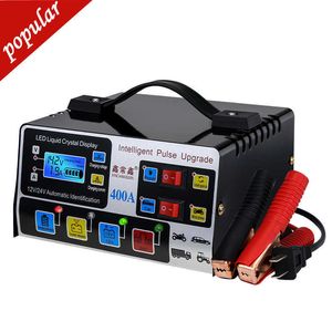 Yeni 220 W Araç Akü Şarj Cihazı 12 V 24 V Yüksek Frekanslı Akıllı Darbe Tamir Şarj Cihazı Otomatik Yüksek Güç Pil Şarjı LCD Ekran