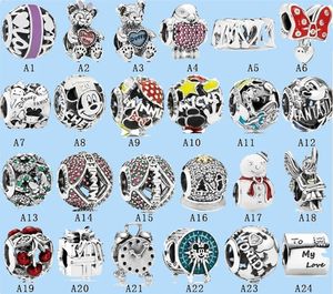 925 Charm Boncuk Aksesuarları Fit Pandora Takılar Takı Aşk Çalar Saat Bilezik Boncuklar DIY