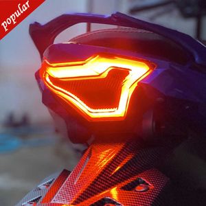 Neues Motorrad-Bremslicht-Rücklicht mit LED-Blinkern, Ersatz für Yamaha YZF R3 R25 Y15ZR MT07 FZ07 LC150 MT-07, Rot