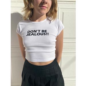T-Shirt Moda Basit Retro Mektup Baskı Aksesuarları Üstleri Kadın Giyim Aksesuarları Boyut Günlük Yüksek Sokak Kısa Kollu Tshirt