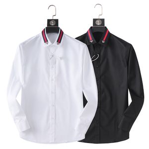 Erkek Elbise Gömlek Lüks İnce İpek Tişört Uzun Kollu Günlük İş Giysileri Ekose Marka M-4XL Burr11