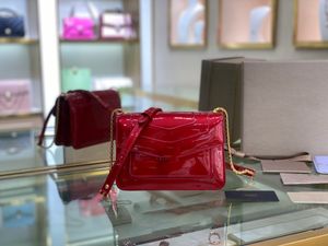 Çift Patent Deri Trendi 2023 Yeni Moda Gündelik Kadın Çanta Omuz Crossbody Bag