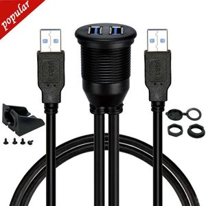 Yeni Araba Gösterge Tablosu USB Dock Adaptörü Gösterge Tablosu Montajı 3.0 Port Erkek - Kadın Kablo Uzatma Kablosu Motosiklet Teknesi için