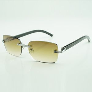 Monturas de gafas de sol Buffs 0286O con varillas de cuerno de búfalo con textura negra natural y lentes de 56 mm 02860 02868
