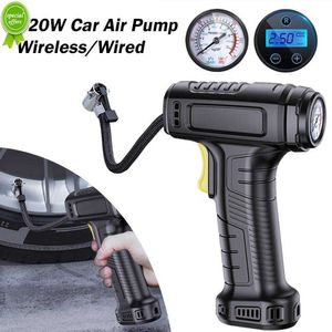 New 120w Car Air Pump Wireless/wired Tire Inflatable Pump Portable Car Air Compressor Electric Car Tire Inflator for Car Bicycle