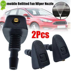 New 2 Pcs set Car Universal Front Windshield Wiper Nozzle Jet Sprayer Kits Sprinkler Water Fan Spout Cover Washer Outlet Adjustment