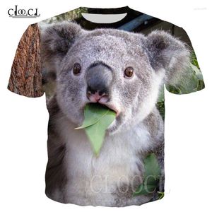 Erkek Tişörtleri Sevimli Komik Koala T-Shirt Vahşi Hayvan Ayı 3D Baskı Yaz Moda Kadınlar Erkekler Kısa Kollu Tişört Sweatshirt