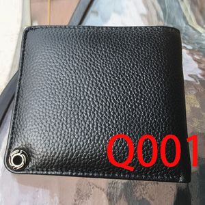 Q001 Hip Hop Wallet Leather Mesh Red Cross Flower Black High Quality Casual Versatile Punk Style Gift for Friends