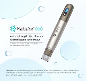 Kablosuz Kablosuz Elektrik Dermapen Hydra Kalem H3 Otomatik Serum Aplikatör Yüz Kök Hücre Terapisi Profesyonel Mikro Kuzgun Kalem Mesoterapi Derma Damga