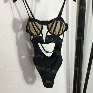 Sexy schwarze Damen-Bademode, einteiliger Badeanzug, Sommer-Strandkleid, Pool-Party-Badeanzüge