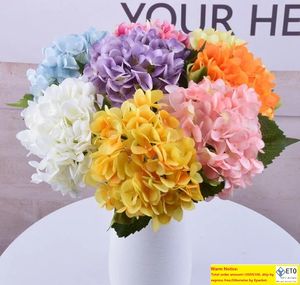 Dhl ücretsiz yapay ipek ortanca büyük çiçek sahte beyaz düğün çiçek buket masa centerpieces dekorasyonlar 19 tolorlar gb800