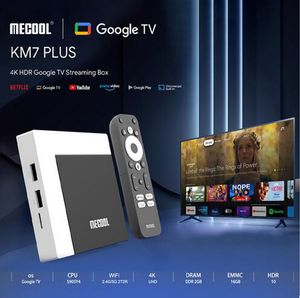 Mecool KM7 Plus Global TV Box Android 11 Google TV Amlogic S905Y4 2GB DDR4 16GB EMMC 100M LAN Интернет Android 11 Smart TV Player