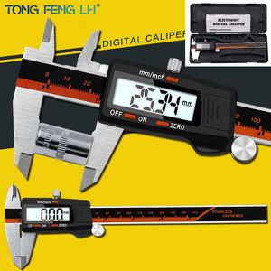 Vernier Calipers Dijital Vernier Caliper 6 inç 0-150mm Paslanmaz Çelik Elektronik Kaliper Mikrometre Derinlik Ölçüm Araçları 230516