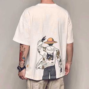 Мужские футболки летние японские стиль футболка мужской футболки аниме-принт высокий качественный хлопок хараджуку женская футболка негабаритная мужская одежда бесплатная доставка P230516