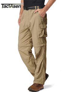Erkekler pantolon tacvasen zip yürüyüş pantolon dönüştürülebilir şort erkek kargo iş pantolon hafif taktik ordu pantolon rahat açık dipler 230516
