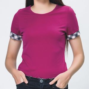 T-shirt da donna Knight Top T-shirt da donna a manica corta da donna di alta qualità in cotone tinta unita casual Lady T Fashion 230516