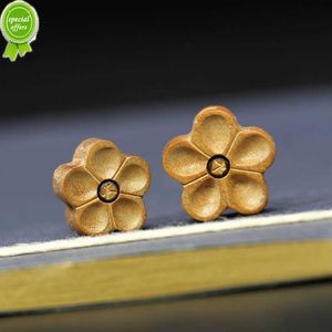 10pcs maun erik çiçeği küçük çiçek oyma el yapımı diy mücevher aksesuarları malzeme ahşap el sanatları