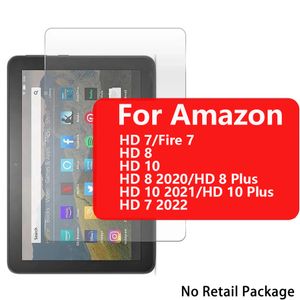 Vetro temperato 9H per Amazon Kindle Fire HD 7 2022 HD 10/10Plus HD 8 8Plus HD7 Fire7 Protezione per schermo Pellicola protettiva trasparente