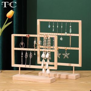 Jewelry Stand Rak Display Penyimpanan Anting Dan Retro Sederhana Cara Ornamen Kecil Kayu Padat Dapat Dilepas untuk Menyimpan Alat Peraga 230517