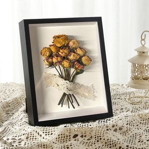 Frames Shadow Box Depth 3cm Wooden Po Frame For Displaying ThreeDimensional Works Nordic DIY Wood Picture Frame Po Decor 230516