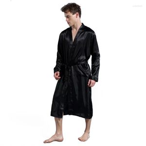 Erkekler Placowear Erkek İpek Saten Cüppeler Pijamalar Uzun Slve Katı Slpwear Kimono Erkek Boynameli Çıngırak Erkekler Salonu Giyin Gözlük 2023