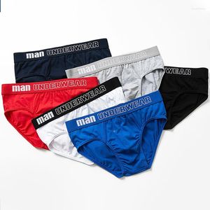 Underpants 6pcs Lot Men's Cotton Briefs Breathable Comfortable Male Solid Color Man Simple Sexy Underwear For Men